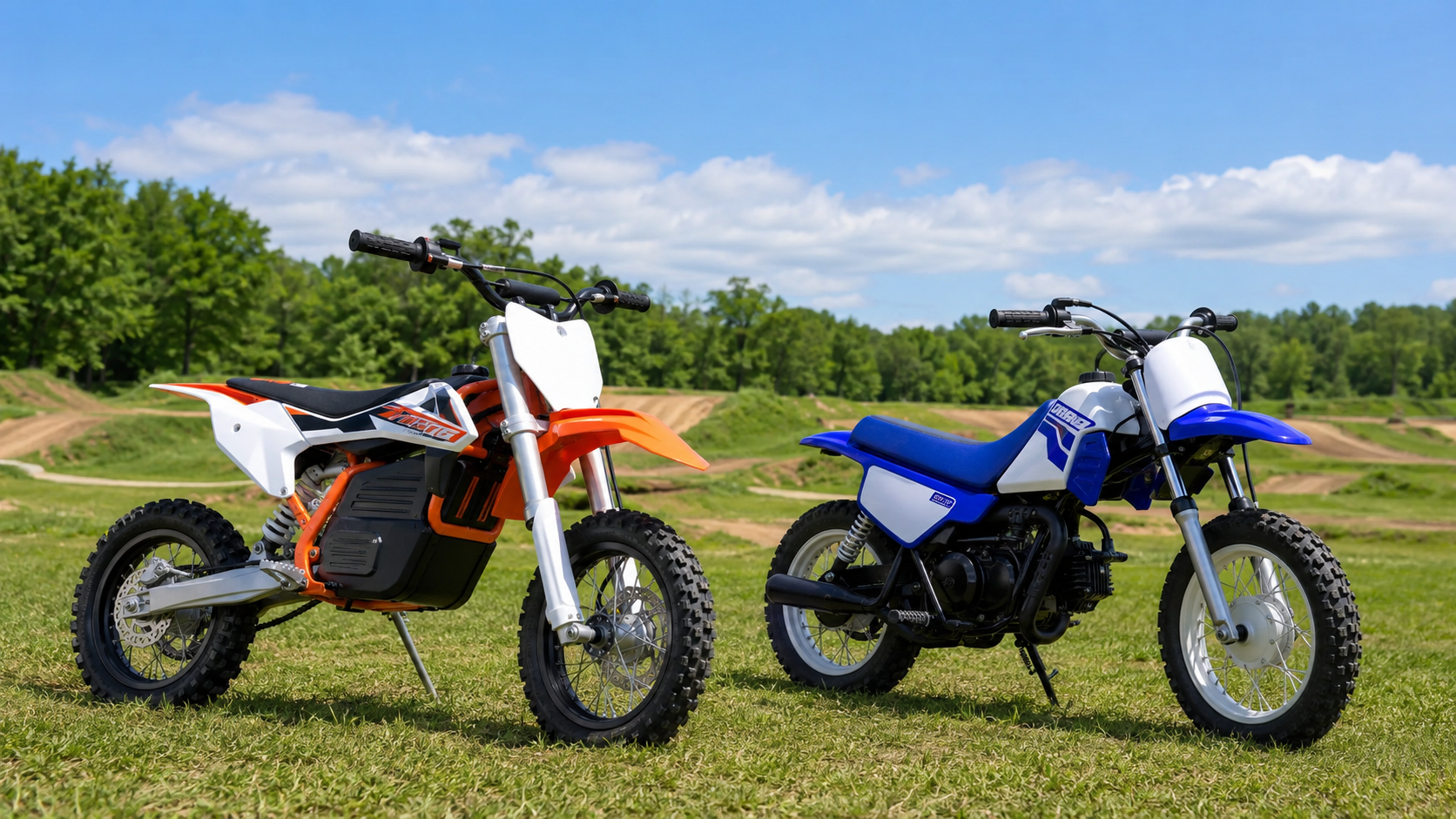 KTM SX-E 2 vs Yamaha PW50 electric or gas first dirt bike