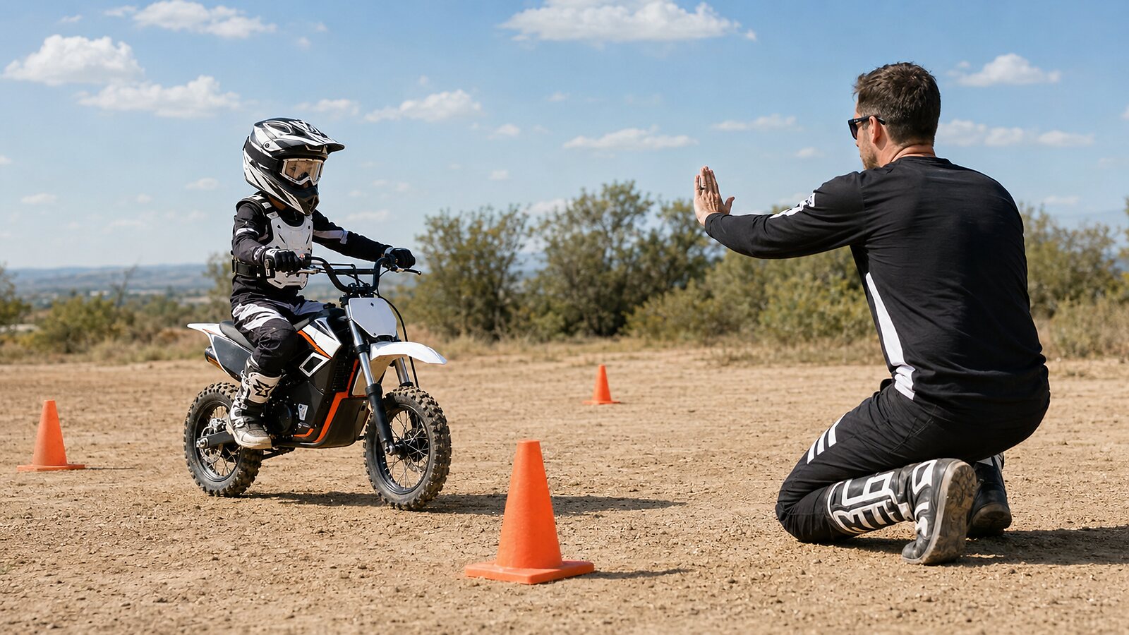 Young rider enjoying a safe off-road adventure